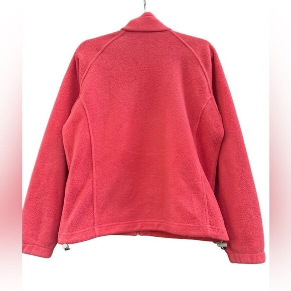 Columbia Women's Coral Pink Fleece Zip Up Sweater Jacket Size Medium - Picture 6 of 7
